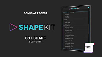 AE脚本-80种卡通圆圈线条爆炸动画 Shape Kit Script